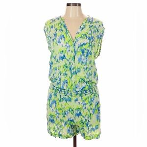 SPLENDID Sleeveless V-Neck Button Down Romper-Size L